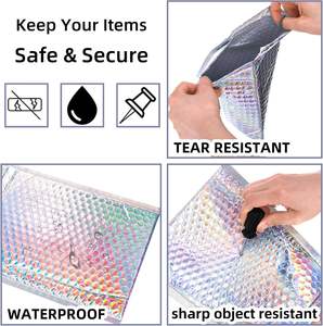 Sobre de Burbujas de Polietileno Personalizado y Resistente con Acabado Negro Metálico, Ecológico, Seguro, Impermeable y Reciclable para Embalaje Logístico - Product Image 5