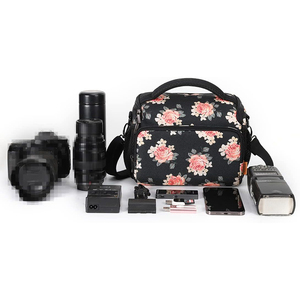 Free Sample Camera Pouch Purse Trendy Triple <b>Zip</b> <b>Small</b> Crossbody Camera <b>Bag</b> Purse <b>with</b> Wide Guitar Strap Coin Purse - Product Image 5