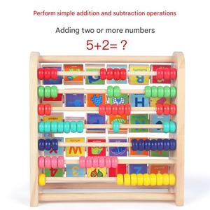 Nouveauté : Tableau d'apprentissage éducatif <span class=keywords><strong>2</strong></span>-<span class=keywords><strong>en</strong></span>-<span class=keywords><strong>1</strong></span> <span class=keywords><strong>en</strong></span> bois double face avec <span class=keywords><strong>boulier</strong></span> et jeu de lettres pour enfants - Product Image 3