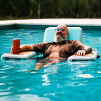 Chaise longue flottante gonflable avec porte-gobelet, hamac aquatique portable pour piscine, lac, plage, détente