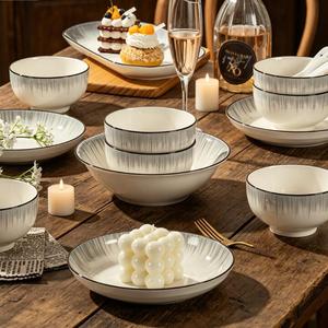 High Quality Modern Ceramic Tableware Wonderful Flower Ceramic <b>Dinnerware</b> for Home Hotel and Restaurant - Product Image 5