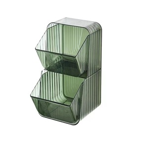 Wall Mounted Storage Rack Rectangle 2 Tier Hanging Organizer For Coffee Tea Bags Small Items - Product Image 5