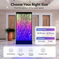 Panneaux muraux en acrylique modernes sur mesure avec bulles d'eau, cloison mobile, éclairage LED, mur décoratif
