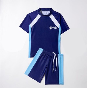Maillots de bain pour enfants à manches courtes et pantalon court, tailles pour tout-petits/jeunes, combinaison de surf à séchage rapide - Product Image 5