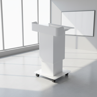 Nouvelle arrivée, table d'ordinateur portable en métal à hauteur réglable pneumatique moderne, bureau assis-debout à levage à gaz, bureau commercial, maison, école, iPad