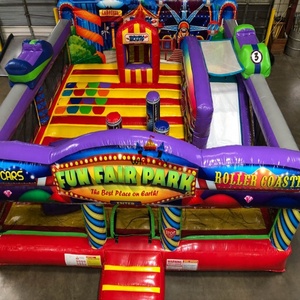 0.55mm Platon PVC Château gonflable extérieur Bouncer Little Pet Theme Jumping Park avec ventilateur - Product Image 5