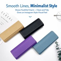 Étui à lunettes en cuir fait main avec logo personnalisé, résistant à la pression, design à rabat, boîte de rangement pour lunettes, grain Nappa, vente en gros directe usine