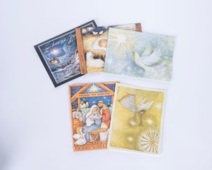 Ensemble de cartes de voeux de Noël papier enduit feuille d'argent gaufrage impression personnalisée <span class=keywords><strong>carte</strong></span> de vacances d'hiver avec boîte et <span class=keywords><strong>enveloppe</strong></span> - Product Image 2