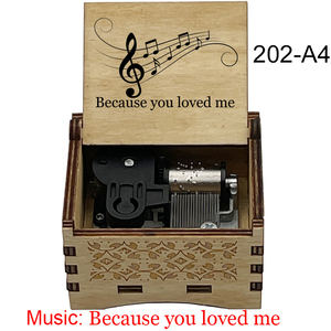 Carillon Vintage '<span class=keywords><strong>Because</strong></span> <span class=keywords><strong>You</strong></span> Loved Me' con Movimento Sankyo, Tema di Film Famosi, Regalo per Fidanzata, Fidanzato, Moglie, San Valentino - Product Image 4