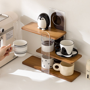 Multifunctional Desktop <b>Storage</b> <b>Rack</b> For Cups Mugs Coffee Water <b>Bottles</b> Freestanding Rectangle Desk Organizer Tableware Display - Product Image 1