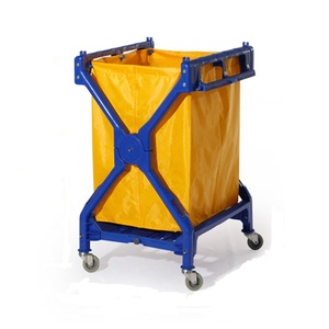 O-Cleaning Commercial Rolling <strong>Laundry</strong> Hamper <strong>With</strong> <strong>Wheels</strong>,Plastic Frame <strong>Laundry</strong> <strong>Basket</strong> Truck Clothes Sorter for Hotel/Hospital - Product Image 1