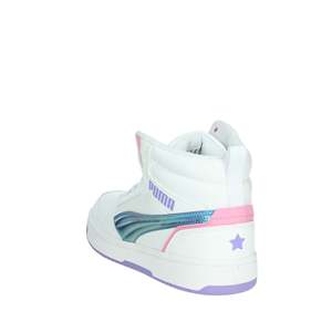 รองเท้าผ้าใบเด็กผู้หญิง Puma สีขาว รุ่น Wisteria High Top ดีไซน์ทันสมัย - Product Image 2