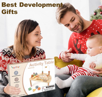 Table d'activités en bois 8 en 1, jouets Montessori pour enfant de 2 ans, cadeau |   Activités d'apprentissage des compétences en motricité fine