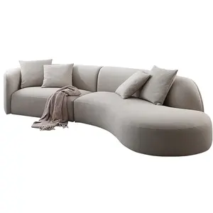 Modern Nordic Italian Design Furniture 3 4 Seat Couches Living Room Sofas Velvet Fabric Boucle Cloud Couch Sectional Sofa Set