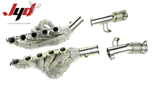 Nouveau collecteur d'échappement en acier inoxydable haute performance pour Audi R8 V10, avec catalyseur ou sans catalyseur, et bouclier thermique - Product Image 5