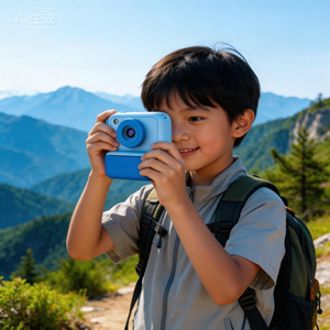 Mini appareil photo instantané pour enfants CCD, vidéo Full HD, grand angle 120°, vlog, photos, matériau ABS sûr, mémoire intégrée 128 Go - Product Image 4