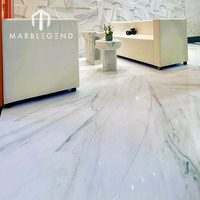 Dalle de marbre blanc premium TASSO WHITE, alternative au marbre italien Calacatta pour villas et hôtels de luxe