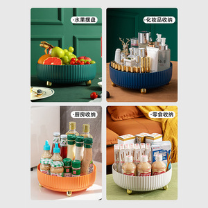 <b>Rotating</b> Condiment Storage Turntable Multi Functional <b>Spice</b> <b>Rack</b> For Soy Sauce Vinegar Kitchen Organizer 360 Degree Rotation - Product Image 4