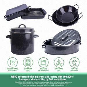 WUJO Fabricante Eanmelware Esmalte <span class=keywords><strong>de</strong></span> acero al carbono Oval Granito Turquía Asar Pan para Navidad Día <span class=keywords><strong>de</strong></span> Acción <span class=keywords><strong>de</strong></span> Gracias - Product Image 6