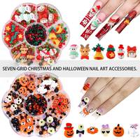 Nouveau décoration d'ongles 3D Flatback Halloween manucure conseils bijoux Nail Art breloques résine mignon noël ongles accessoires
