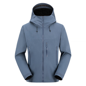 Chaqueta Impermeable Transpirable Calefactable Para Hombre, Cortavientos Rígido Funcional de 3 Capas, Largo con Cierre de Cremallera Para Montañismo - Product Image 3