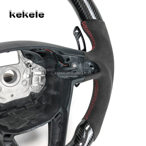 Volante de Fibra de Carbono para Seat <span class=keywords><strong>Leon</strong></span> <span class=keywords><strong>Cupra</strong></span> MK3 con Levas de Cambio Magnéticas de Fibra de Carbono - Product Image 4