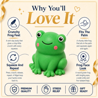 Jouet anti-stress grenouille en argile souple et croustillante TONGXIN, balles anti-stress croustillantes et moelleuses, jouets à presser avec logo personnalisé pour le bureau