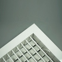 Calandre de recul simple, avec amortisseur pour plafond et mur (diffuseur en aluminium)