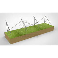 Système de montage de poteaux solaires YZ en acier AL6005-T5 haute résistance avec charge éolienne de 60 m/s pour les fermes photovoltaïques