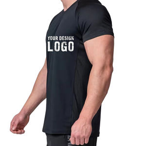 Camiseta Deportiva de Alta Calidad 100% Algodón para Hombre, Personalizada, con Dobladillo Curvo, Ajuste Delgado, para Gimnasio, Fitness, Talla Grande - Product Image 4
