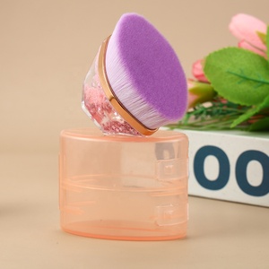 Haute qualité violet clair Portable visage poudre <span class=keywords><strong>brosse</strong></span> plat haut étoile fluide Quicksand paillettes fond de teint maquillage poudre <span class=keywords><strong>brosse</strong></span> - Product Image 3