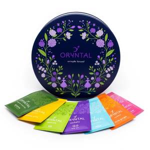 Coffret d'échantillons de thé aux herbes biologiques à formule personnalisée, 90 sachets |   6 saveurs sans caféine pour le bien-être quotidien et les cadeaux - Product Image 1