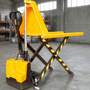 Transpaleta Semieléctrica de 1 Tonelada, Elevador de Palets de Alta Elevación, Horquillas de 1150 mm, Tracción Manual, Manejo en Almacén - Product Image 3