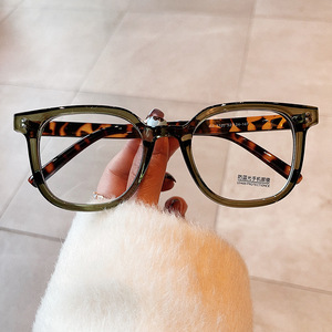 <strong>Black</strong> Square Thickened <strong>Eyeglass</strong> <strong>Frames</strong> Fashion Retro Unisex Anti Blue Light Blocking Glasses Custom Logo - Product Image 5