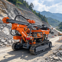 Foreuse DTH sur chenilles haute efficacité avec alimentation hydraulique stable pour le forage en profondeur et le dynamitage de carrières