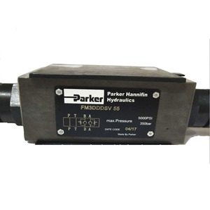 Vanne hydraulique Parker FM3DDDSV55, régulation de débit, 500 bars, commande unidirectionnelle, montage sur panneau - Product Image 3
