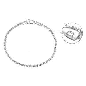 MA Yin <span class=keywords><strong>Fang</strong></span> 925เงินสเตอร์ลิงสร้อยข้อมือแบบบิดเกลียวสำหรับผู้ชายการเน้นเพทายสำหรับงานเลี้ยงงานแต่งงานการขาย925เงิน - Product Image 5