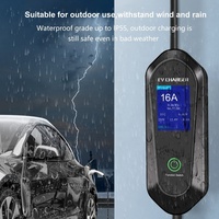 Chargeur de voiture électrique portable 7 kW de type 2 avec convertisseur de prise australienne, station de recharge de voiture électrique monophasée 32A