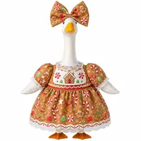 Costume de Noël pour oie de jardin de 23 pouces, motif dessin animé, réglable, avec bandeau à nœud, pour décoration de jardin, patio et pelouse