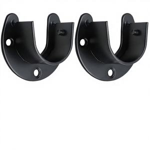 Lot <span class=keywords><strong>de</strong></span> 2 supports d'extrémité <span class=keywords><strong>de</strong></span> tringle <span class=keywords><strong>de</strong></span> placard non réglables, supports <span class=keywords><strong>de</strong></span> poteau robustes <span class=keywords><strong>de</strong></span> 1 pouce, douilles à <span class=keywords><strong>bride</strong></span> <span class=keywords><strong>de</strong></span> 2,04 pouces <span class=keywords><strong>de</strong></span> largeur - Product Image 1