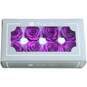 Every Love-ramo de flores de 4-5 cm, color morado y negro para siempre, Rosa encantada real/cabeza para caja de flores - Product Image 3