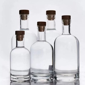 Cylindre 700ML Eau de source pétillante Bouteilles en verre clair carbonatées - Product Image 2