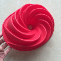 Moule à gâteau en silicone à vortex unique, petit, résistant aux hautes températures, moule à pain grand format, moule à gâteau, échantillon gratuit d'usine 110