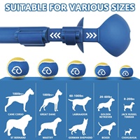 Lanceur de balle pour chien en TPR télescopique, jouet interactif pour lancer les balles sans salir les mains, idéal pour l'entraînement