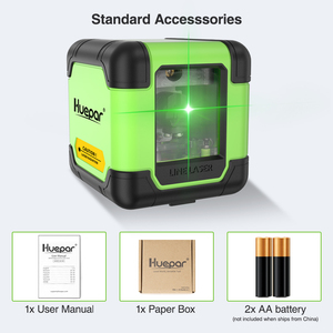 <span class=keywords><strong>Nivel</strong></span> Láser de Líneas Verdes de Alta Visibilidad para Exportación A011G, <span class=keywords><strong>Autonivelante</strong></span>, <span class=keywords><strong>Huepar</strong></span> OEM, 2 Líneas Cruzadas Verdes - Product Image 1