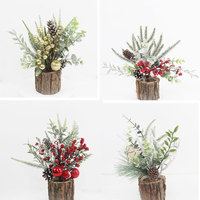 Sapin de Noël artificiel simulé en plastique, léger, écologique, pour table ou bureau, décoration intérieure