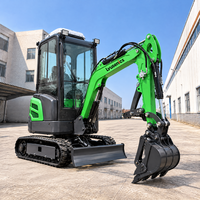 Excavator Hidrolik Crawler 1.6T Bersertifikasi Euro 5 EPA, Mesin Penggali 7600W, Bucket 0.03 Meter Kubik, Cocok untuk Pekerjaan Kebun dan Pertanian