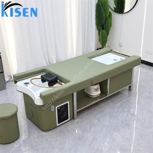 เก้าอี้สระผม KISEN รุ่นใหม่ ขายดี พร้อมอ่างสระผม เก้าอี้นวดทำเล็บเท้าไฟฟ้าอเนกประสงค์  พร้อมเตียงสระผมสำหรับขาย - Product Image 2