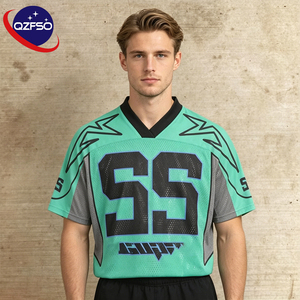 QZFSO Custom Hip Hop Vintage Sublimation Soccer T Shirt American Football Uniform <b>Top</b> <b>Rhinestone</b> <b>Mesh</b> Fabric Rugby Sport Jersey - Product Image 1
