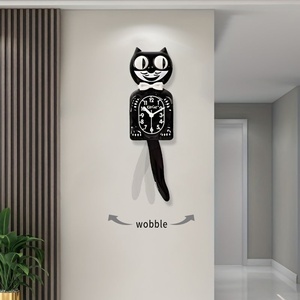 Horloge murale en quartz nordique mignonne avec queue de chat qui bouge et design de chaton en mouvement pour la décoration de la maison et du <span class=keywords><strong>salon</strong></span> - Product Image 2